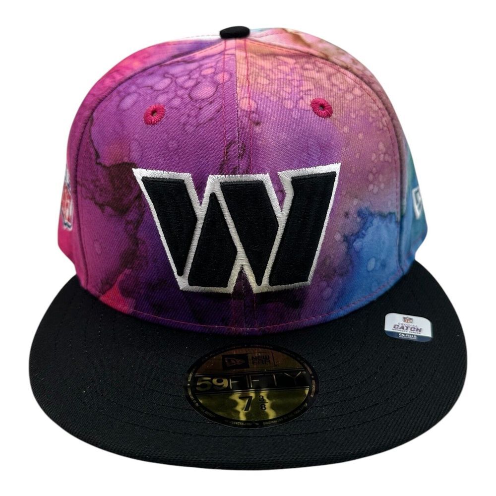 New Era 59Fifty Washington Commanders Hat 7‎ 3/8 2022 NFL Crucial Catch Tie Dye